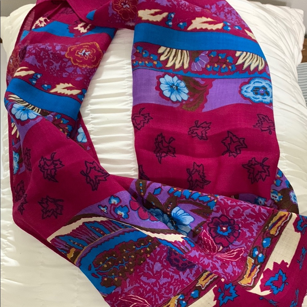 Echo Pink, Blue and Purple Artistic Scarf